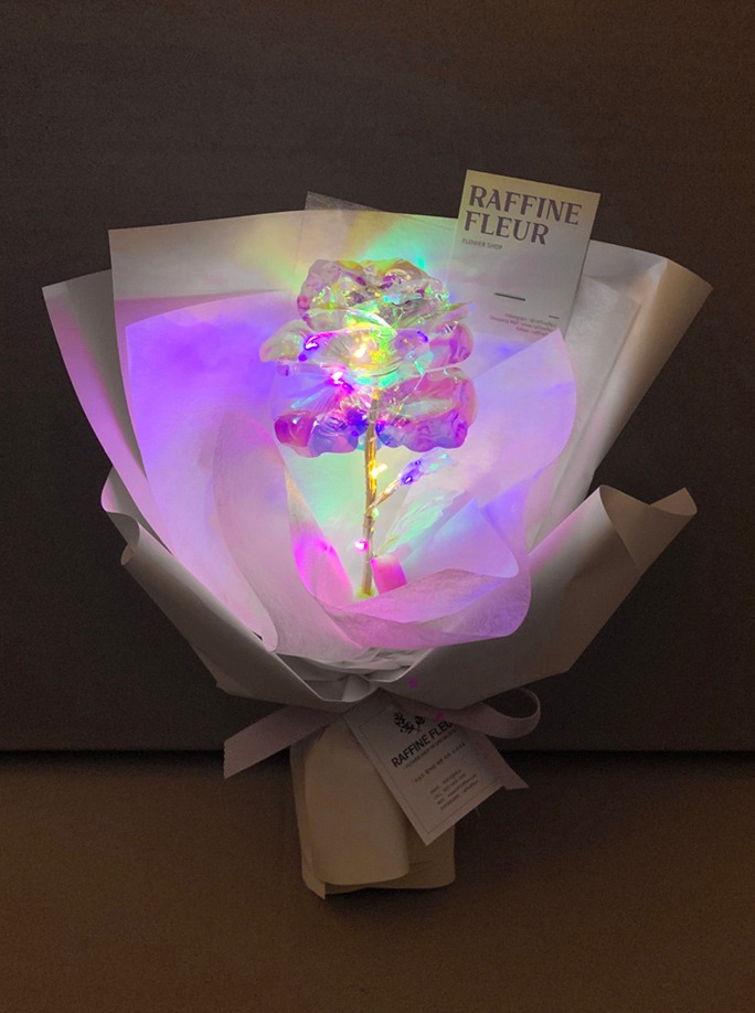 홀로그램 LED 장미꽃다발